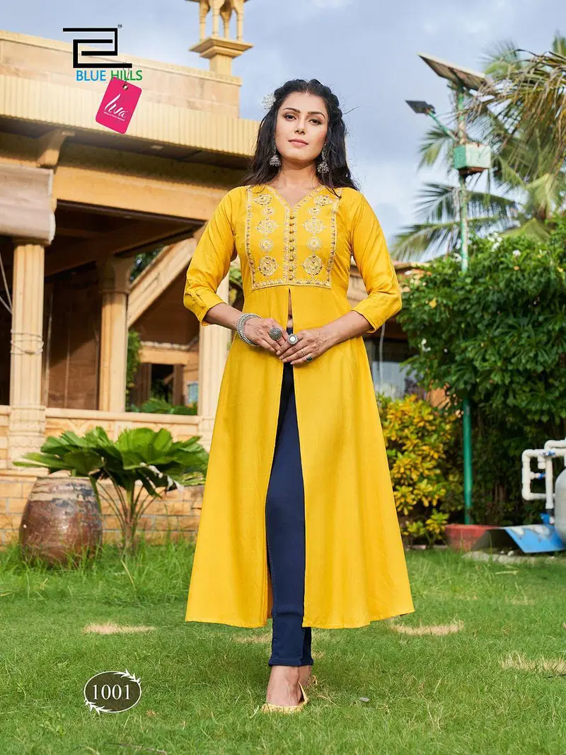 Blue Hills Zara Fancy Stylish Party Wear Designer Kurti Collection